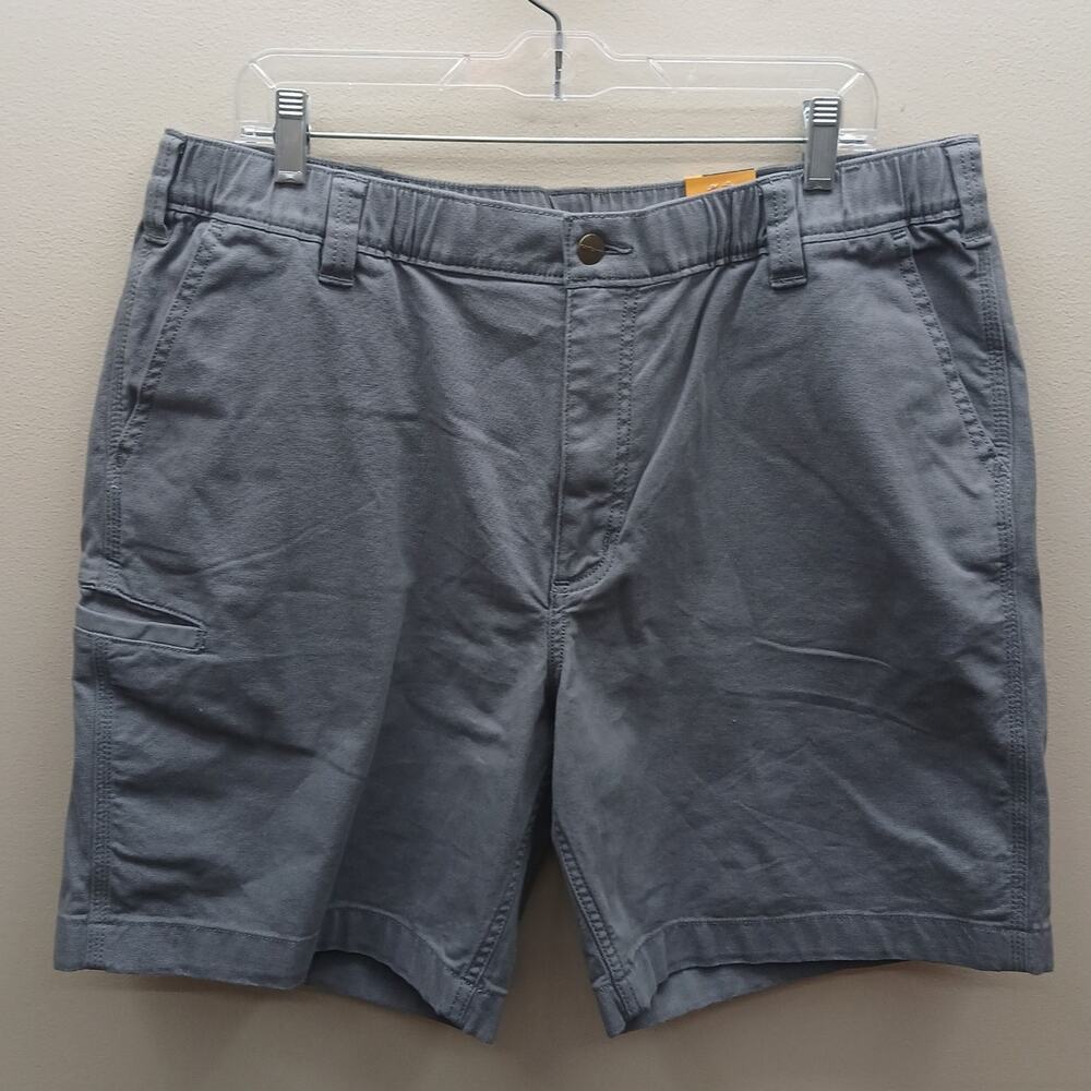 Carhartt NWT Rugged Flex Relaxed Fit Canvas Work Shorts 8 inch Gray Size 38